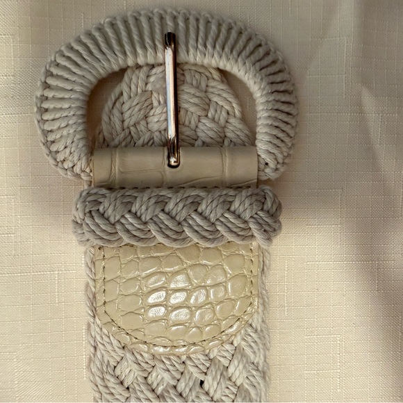 Lane Bryant Cream Braided Belt, Size 14/16 - Picture 2 of 3